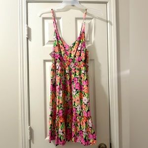 NWT- Plus Floral Smocked Waist Tiered Babydoll Dress